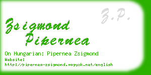 zsigmond pipernea business card